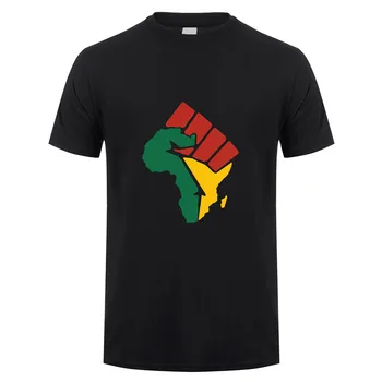 Новая мужская футболка с картой Африки, летняя хлопковая футболка с коротким рукавом, футболка Africa Reggae Music Man, топ TM-033