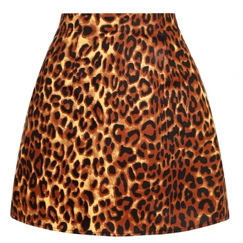Новое поступление, высококачественная винтажная юбка в стиле ретро с высокой талией SS0008, хлопковая женская юбка трапециевидной формы, женская сексуальная короткая мини-леопардовая юбка