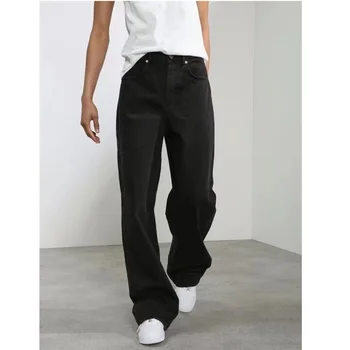 Новые джинсы 2022 Выглядят тоньше, большие длинные ноги, ретро-джинсы, Высокая талия, широкие брюки