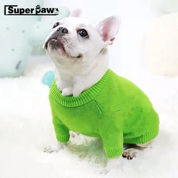 Новый стиль, свитер для собак, джемпер, толстовка для домашних щенков, одежда для маленьких средних собак, куртка для французского бульдога, мопса, плюшевое пальто YHC41