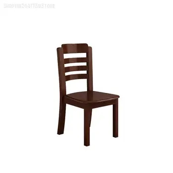 Обеденный стул из цельного дерева Со спинкой, Домашний Простой Современный ресторан, китайский стиль, Бревенчатый стул, Обеденный стол в ресторане отеля