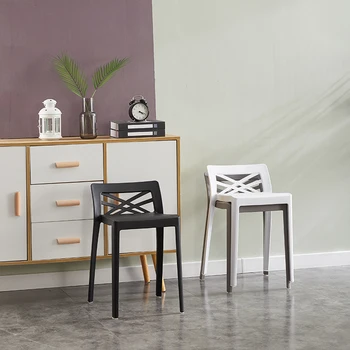 Обеденный стул Пластиковый табурет для дома для взрослых, Гостиная, Кухонная скамья, Современный высокий табурет, табурет для ванной, Складываемый стул Nordic