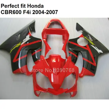 Обтекатель из АБС-пластика для Honda CBR600 F4i 04 05 06 07 черно-красный комплект обтекателей CBR600F4i 2004-2007 HZ145