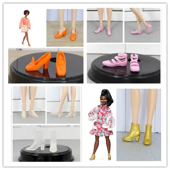 Оригинальные туфли для кукол-принцесс для кукол 1/6; Модные женские ботинки для кукол; Повседневная розовая обувь на высоком каблуке; Аксессуары для кукол;