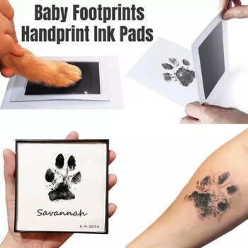 Отпечаток руки и ноги Полнолуние Отпечаток руки и ноги младенца Одноразовая печать Отпечаток пальца Детское Масло Отпечаток лапы домашних животных Кошки и собаки