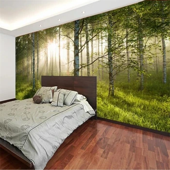 Пользовательские обои 3d прямое дерево фреска в лесу HD гостиная спальня ТВ фон настенная живопись papel de parede 3d обои