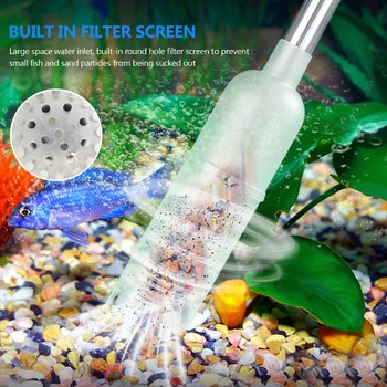 Ручной очиститель фильтра для воды с гравием для аквариумных рыб, Сифонный насос - безопасный вакуум