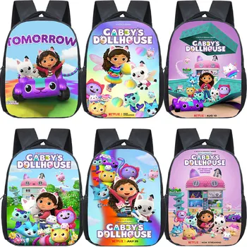 Рюкзак Gabby's Dollhouse для девочек, школьный ранец, рюкзаки для детей из начального детского сада, студенческий рюкзак с мультяшными книгами, рюкзак для мальчиков Mochila