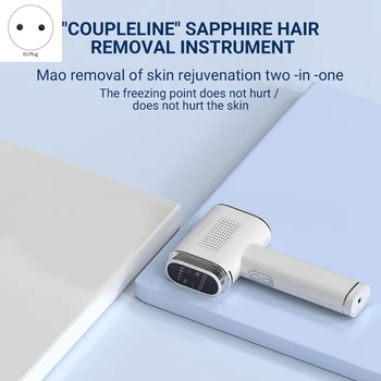 Сапфировый лазер-эпилятор Для удаления волос с температурой замерзания Для женщин, Безболезненный подмышечный бикини, электрический триммер для депиляции