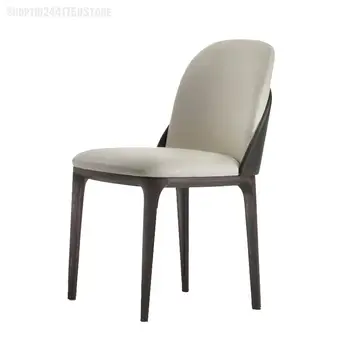 Скандинавский обеденный стул из массива дерева, простой современный стул для книги, модель виллы, Легкая Роскошная гостиная на заказ, Домашняя столовая