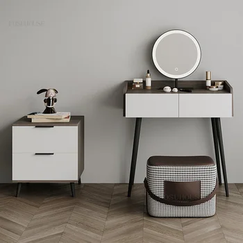 Современные минималистичные комоды, Легкий Роскошный Современный Дизайнерский туалетный столик, Модный Прикроватный шкаф для хранения