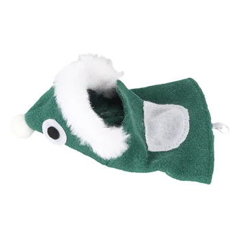 Толстовки для собак, Рождественская одежда с птицами, приятный для кожи Милый костюм с капюшоном для неразлучника Cockatiel Green