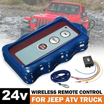 Универсальный набор для восстановления беспроводных лебедок 433 МГц 12 В 24 В с дистанционным управлением для внедорожника Jeep Truck Car