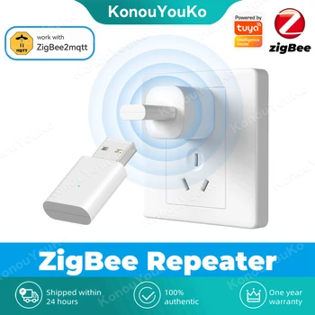 Усилитель-ретранслятор Tuya ZigBee ZigBee2MQTT USB-удлинитель сигнала для устройств Умного дома Работает с Tuya ZigBee Gateway Smart Life