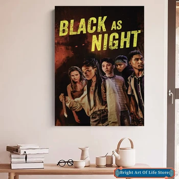 Черный, как ночь (2021) Художественная обложка для постера фильма Печать фотографий звезд Домашний декор квартиры Настенная живопись (без рамки)