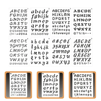 Шаблоны шаблонов для рисования Трафарет с большими буквами, цифрами, символами, надписи на английском Трафареты