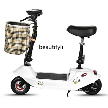 Электромобиль zq, складной электрический скутер, Двухколесный мини-литиевый скутер, женский маленький портативный аккумуляторный автомобиль